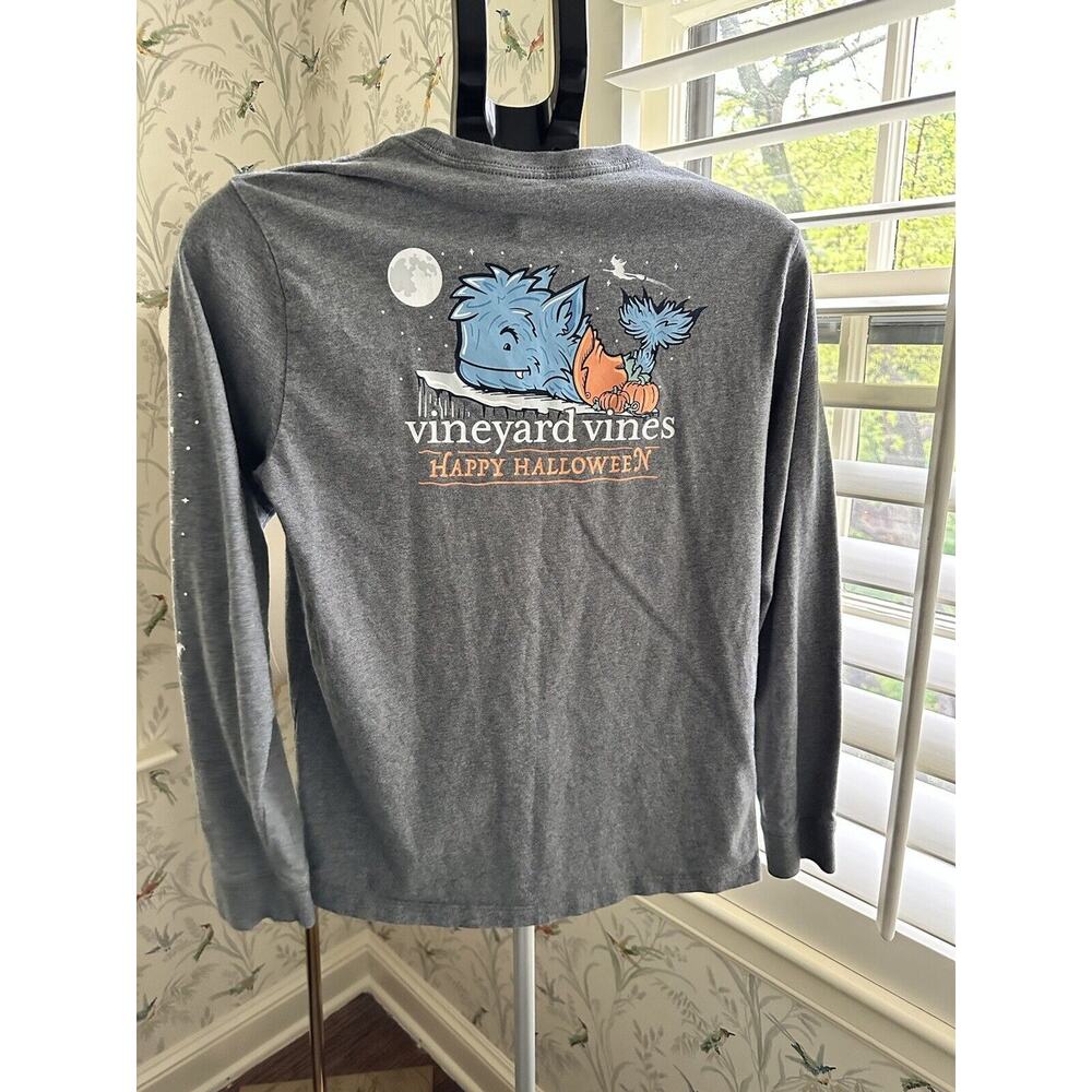 Vineyard Vines Happy Halloween Long Sleeve T-Shirt Men’s S Youth Large - Picture 3 of 6